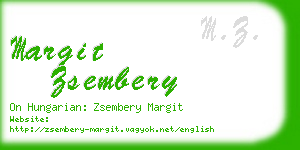 margit zsembery business card